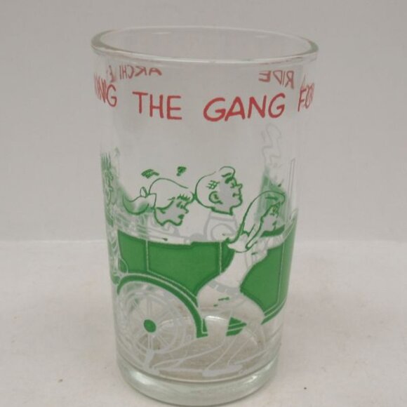 1971 ARCHIE Comic Taking the Gang For A Ride 4 1/4 In High Glass Juice Tumbler - Picture 2 of 5